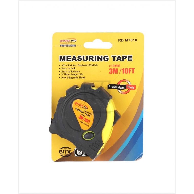 RAIDER MEASURING TAPE STEEL 3M MT 010