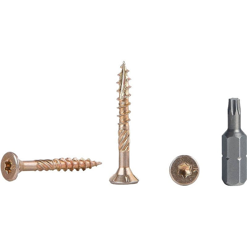 RAWLPLUG SCREW CHIP BOARD BRASS  5.0X40MMX14 RAWRSITS5040