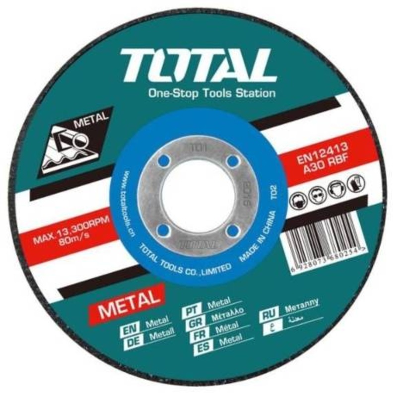 TOTAL CUTTING DISC ABRASIVE METAL 9”X1.9X22.2MM TAC2212303