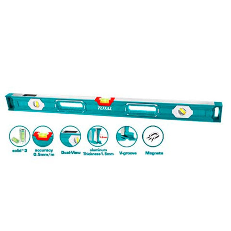 TOTAL SPIRIT LEVEL WITH POWERFUL MAGNETS TMT215056