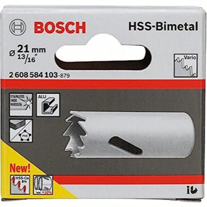 BOSCH HOLESAW BI METAL GREY 21MM 2608584103