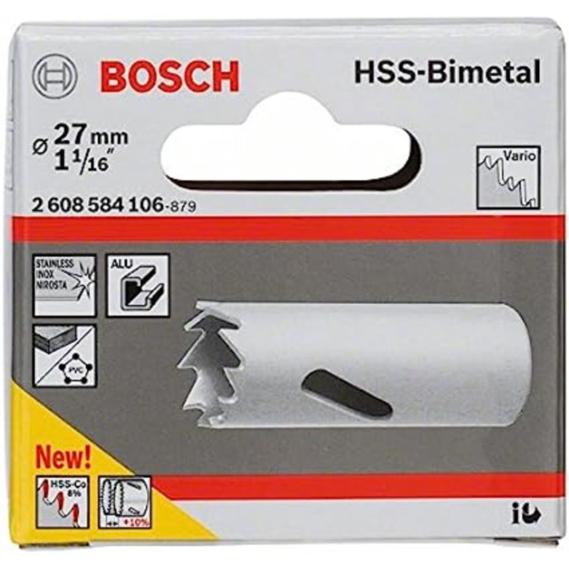 BOSCH HOLESAW BI METAL GREY 27MM 2608584106