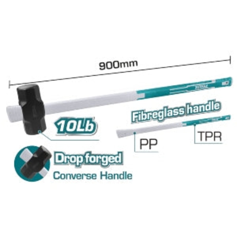 TOTAL SLEDGE HAMMER 10LB CONVERSE HANDLE THT75110D