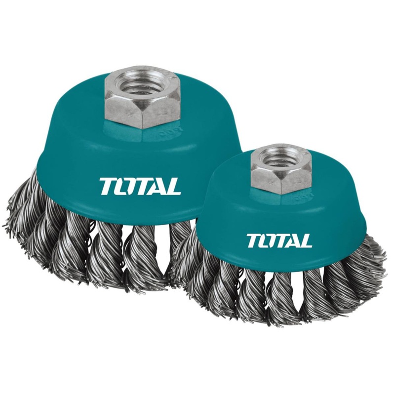 TOTAL WIRE BRUSH CUP WITH NUT  5125MM TAC32051