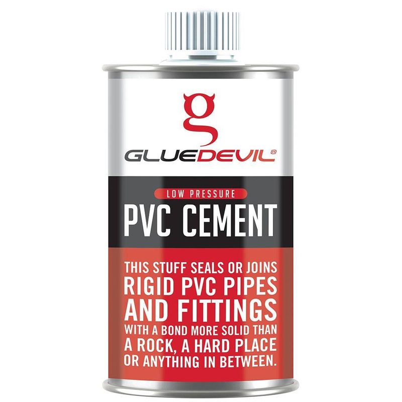 GLUE DEVIL PVC CEMENT WELD LOW PRESSURE 100ML TIN WITH DAUBER 50-PVCCEM2018