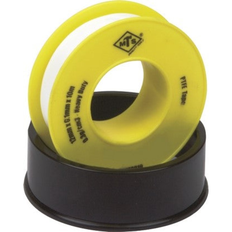MTS TAPE PTFE THREAD SEAL WHITE 12MMX10MX75MIC PTF0005