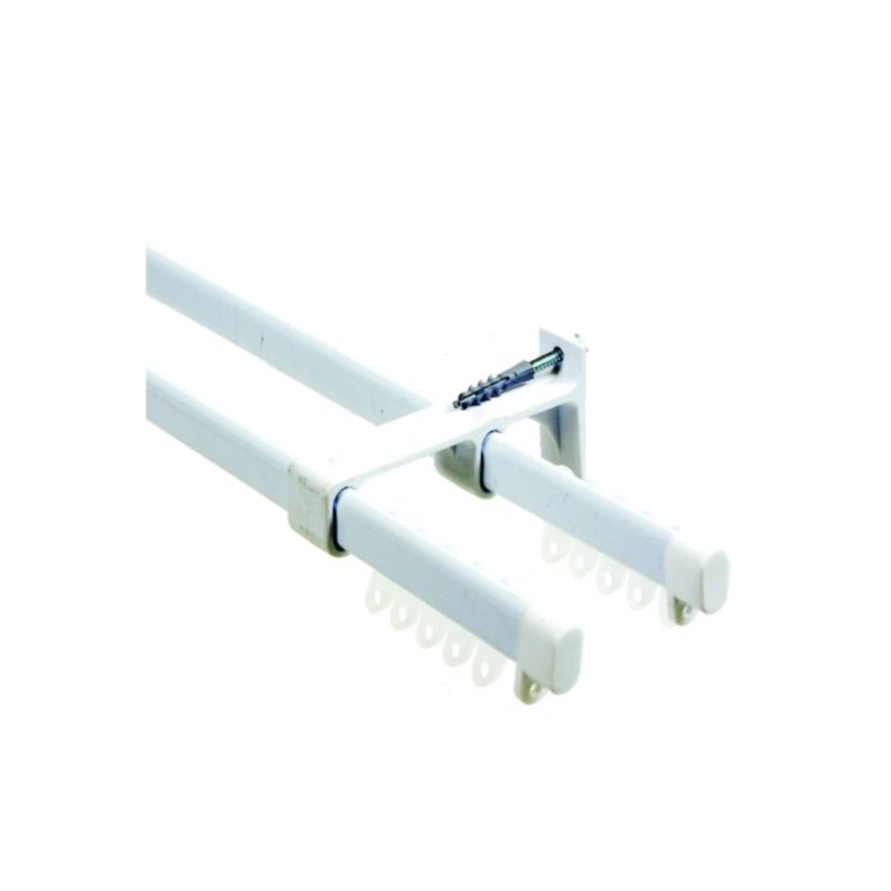 KIRK CURTAIN RAIL DOUBLE STEEL 2.5M
