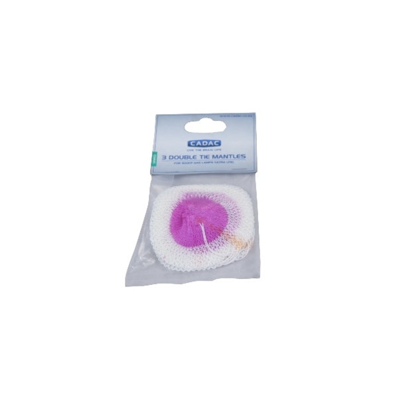 CADAC DOUBLE TIE MANTLES 3 WHITE + PINK 312-300CP