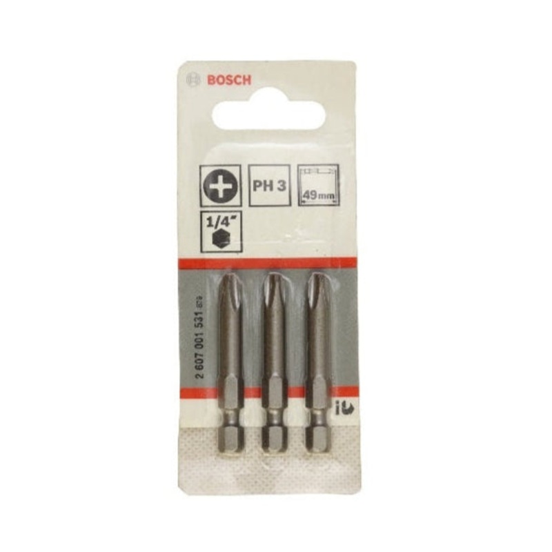 BOSCH SCREWDRIVER BIT SET 3PCS PH3X89MM 001537