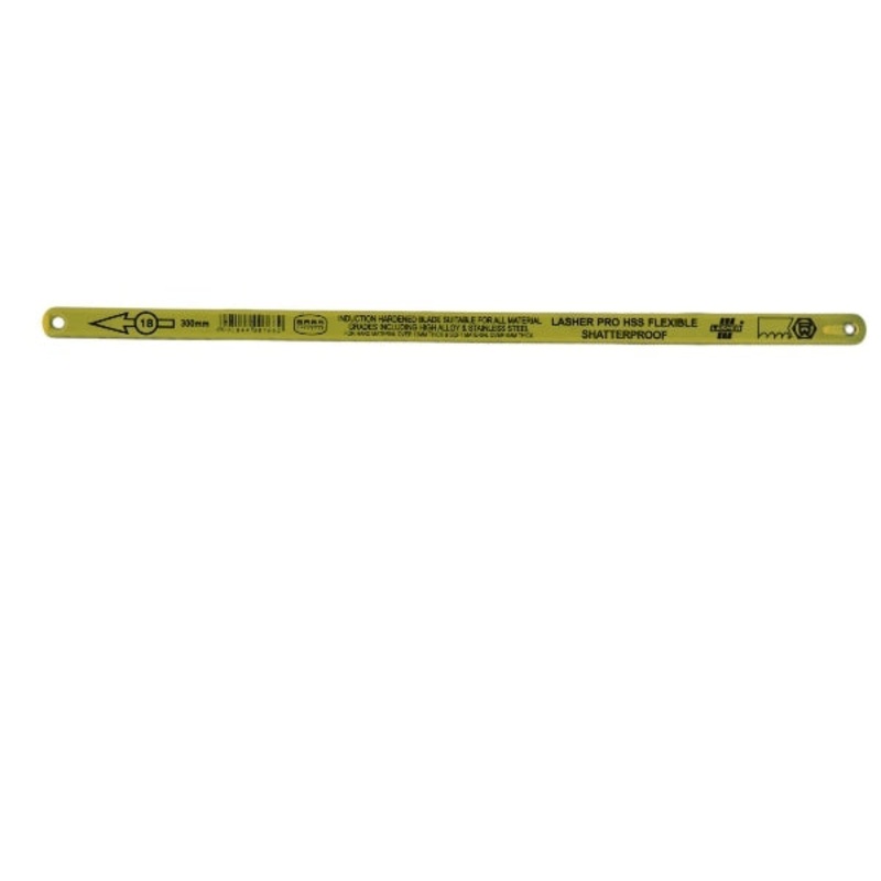 LASHER HACKSAW BLADES HSS SHATTERPROOF LASHERPRO TPI YELLOW 300X18 FG00766