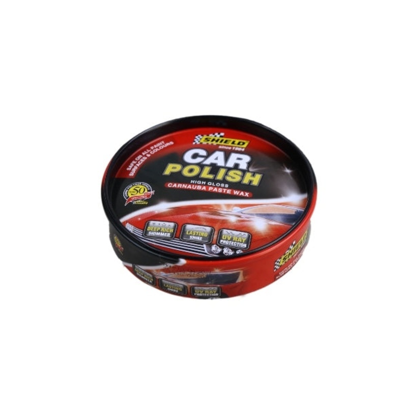 SHIELD CAR POLISH CARNAUBA PASTE WAX BLACK 300ML SH130