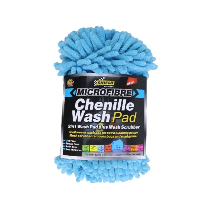 SHIELD CHENILLE WASH PAD BLUE SH387