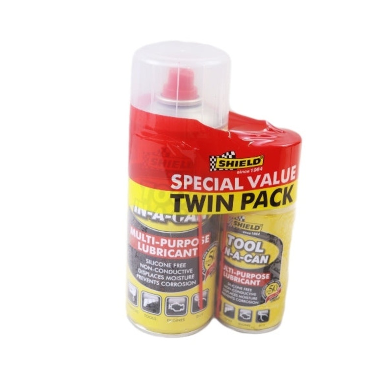 SHIELD SPECIAL TWIN PACK MULTI PURPOSE LUBRICANT TOOL IN A CAN 150ML SH122