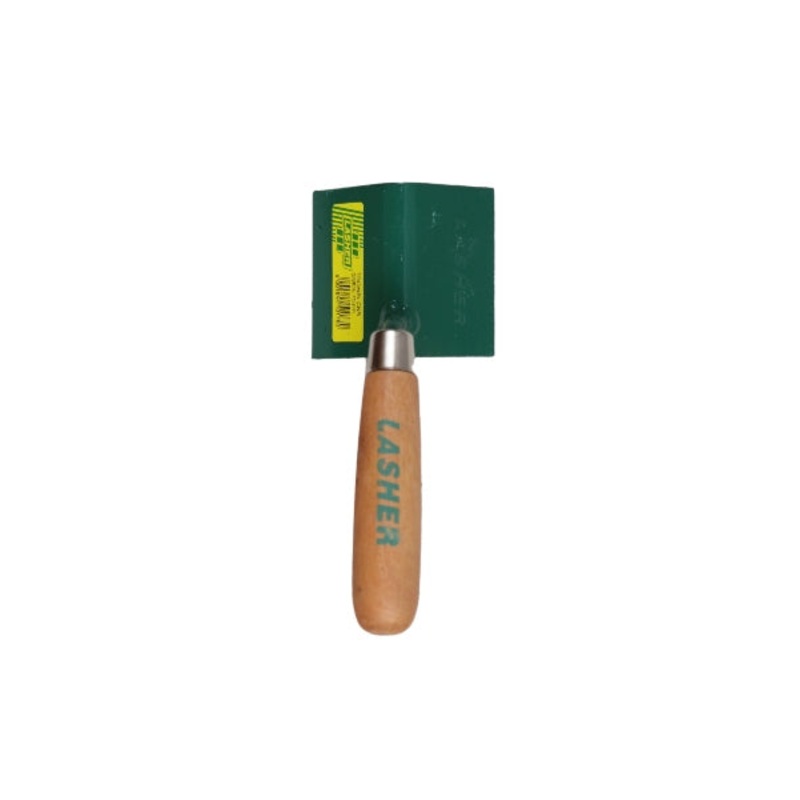 LASHER TROWEL CORNER COVE OUTSIDE WOODEN HANDLE 75MM FG10178