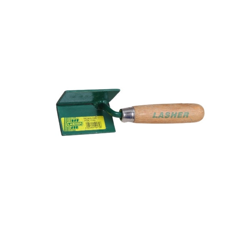 LASHER TROWEL SHARP CORNER INSIDE WOODEN HANDLE 75MM FG10172