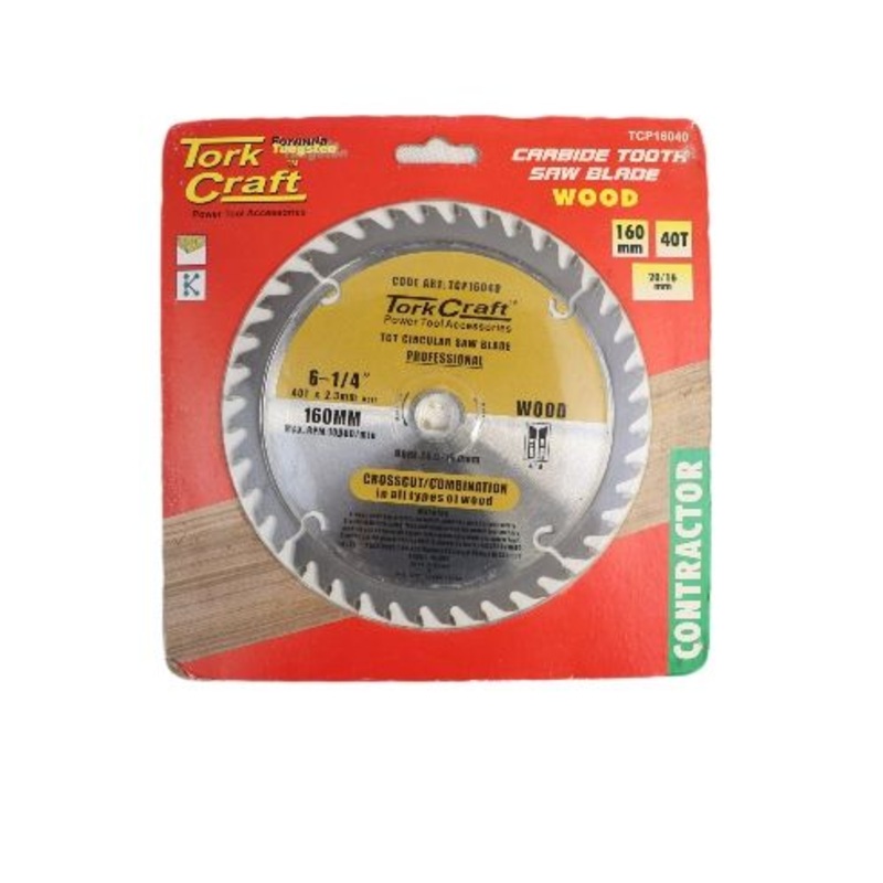 TORK CRAFT BLADE CONTRACTOR CIRCULAR SAW TUNGSTEN CARBIDE TIPS 160X40T 20/16 TCP16040