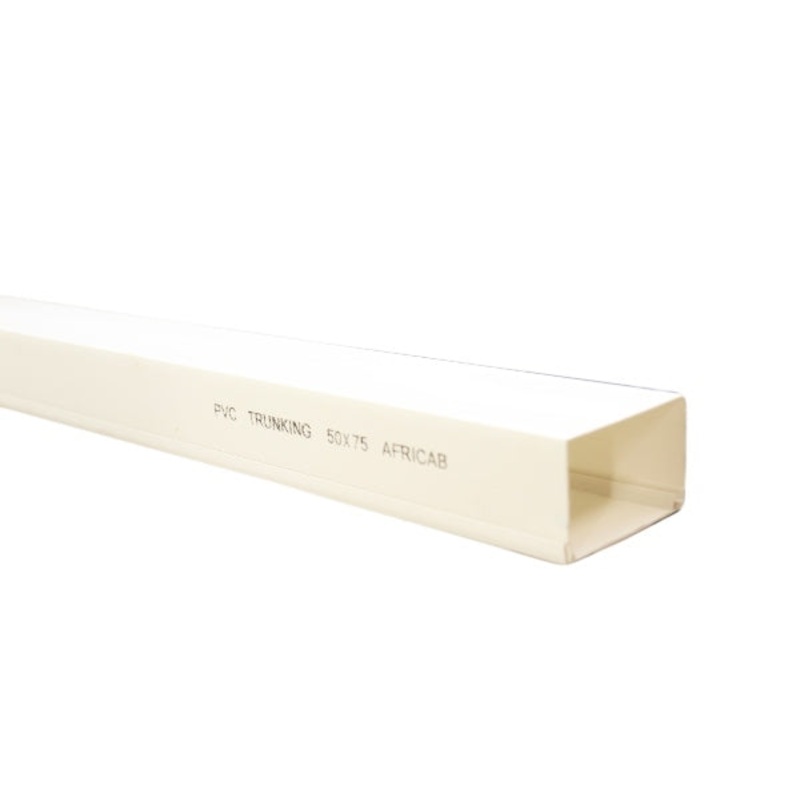 AFRICAB TRUNKING PVC WHITE 50MMX75MM