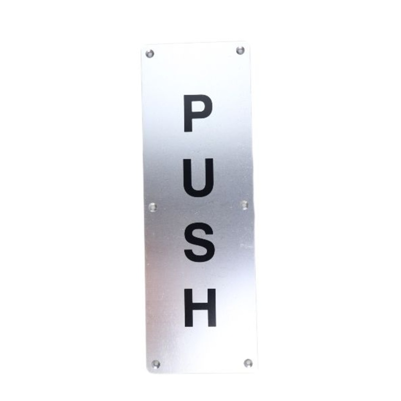 ROBUSTLINE PUSH PLATE ALUMINIUM 12X4