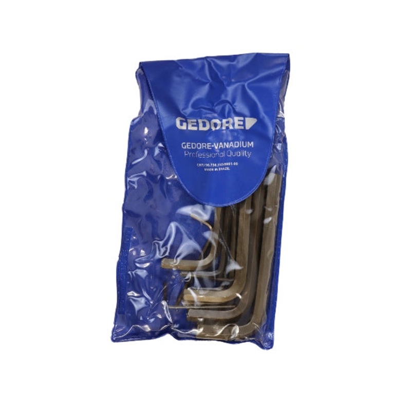 GEDORE ALLEN KEY SET 10PCS 2MM-10MM 42-100MM 01JG