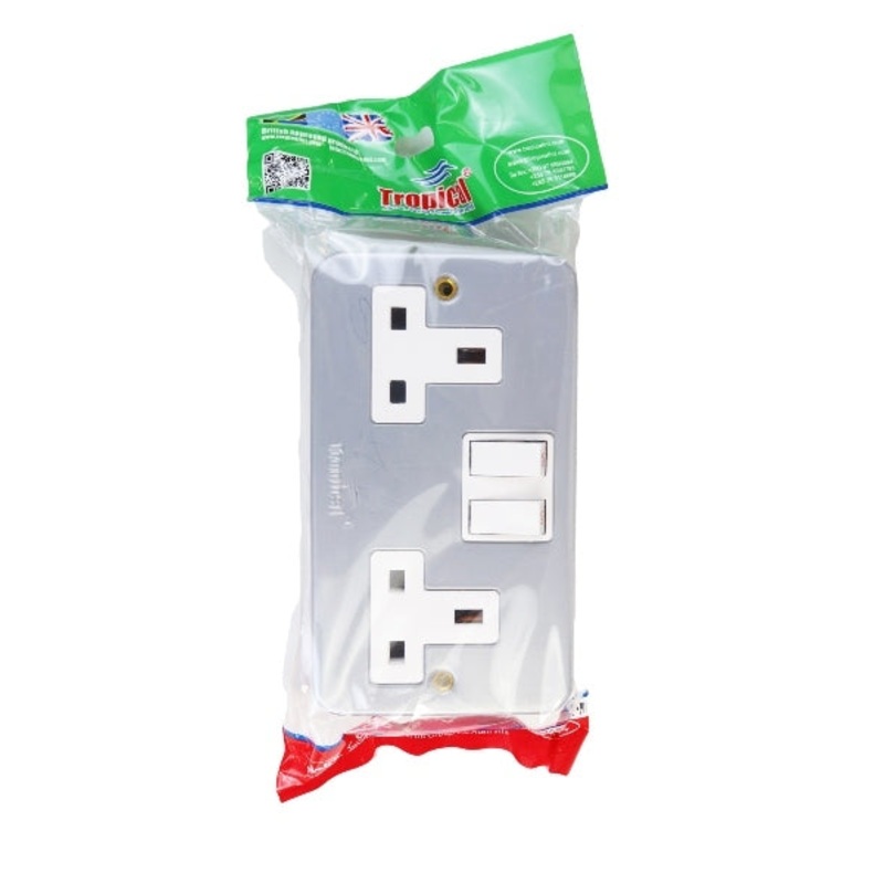 TROPICAL SOCKET DOUBLE METAL 13A MC606