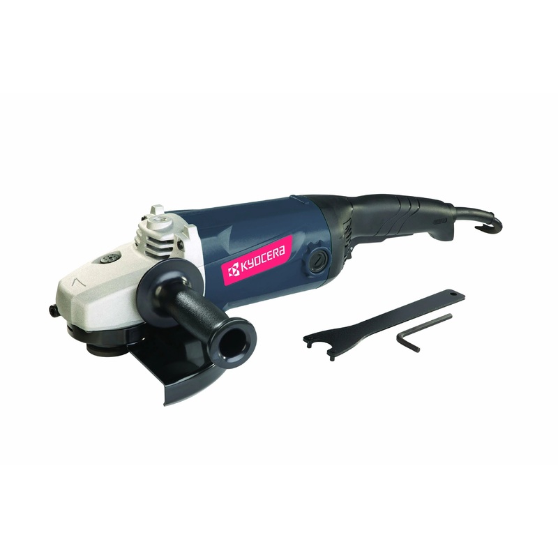 KYOCERA ANGLE GRINDER 230MM 2500W W/CUT OFF BRUSHES & DUST FILTER AG-235