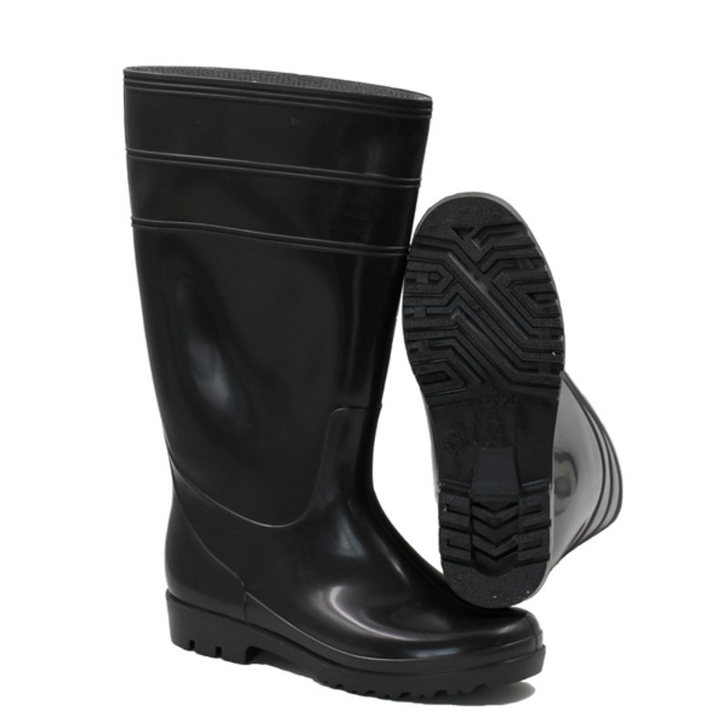 LITAI GUMBOOT WITHOUT STEEL TOE PVC BLACK SIZE 7