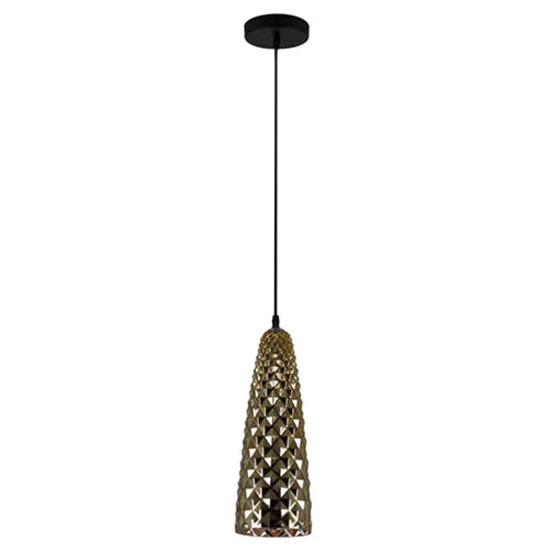 EUROLUX PENDANT RHINE GOLD GLASS P894G 130MM