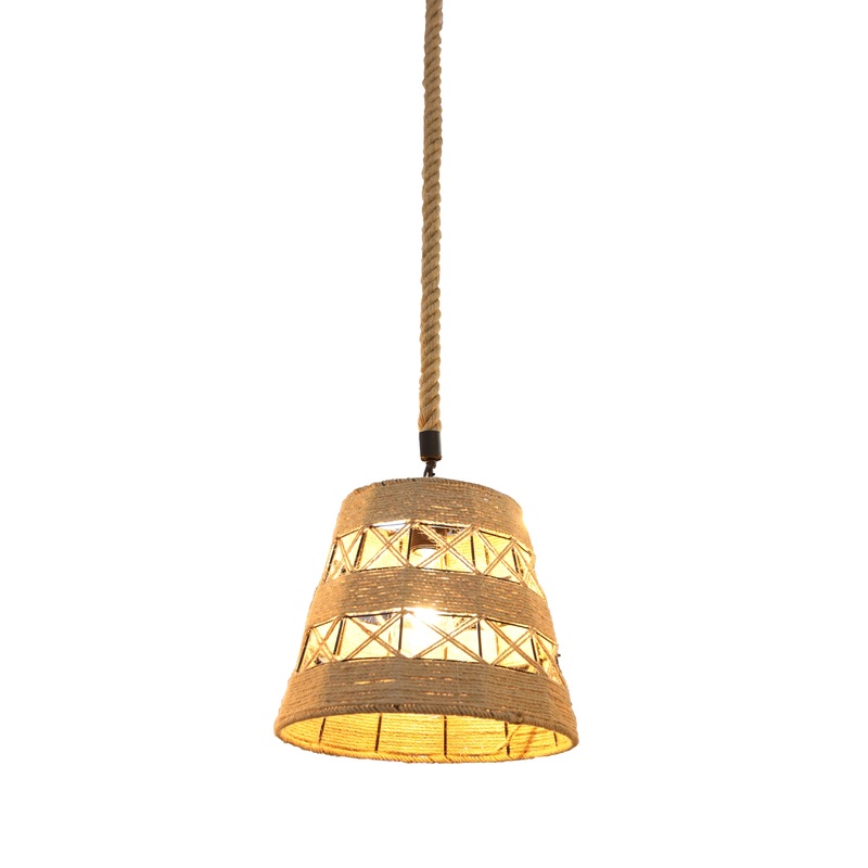 OUBO PENDANT LAMP IRON + HEMP ROPE HC-6504-4