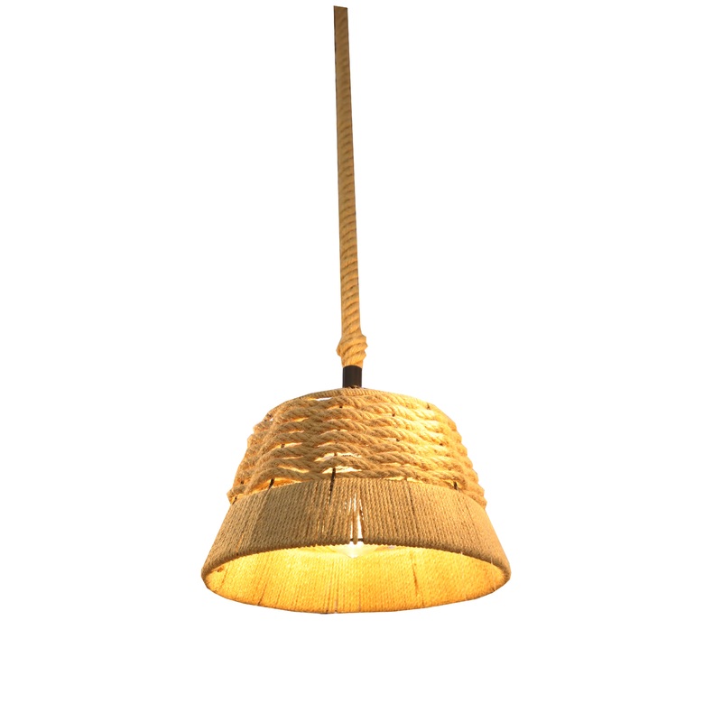 OUBO PENDANT LAMP IRON + HEMP ROPE HC-6504-5