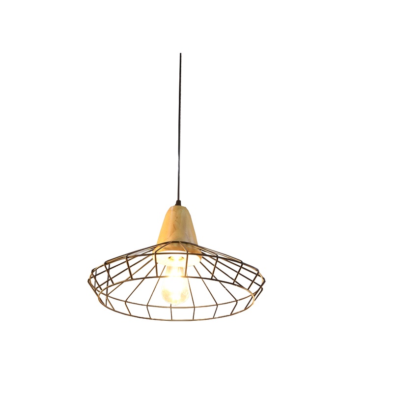 OUBO PENDANT LAMP WOOD + IRON HC-6508-5