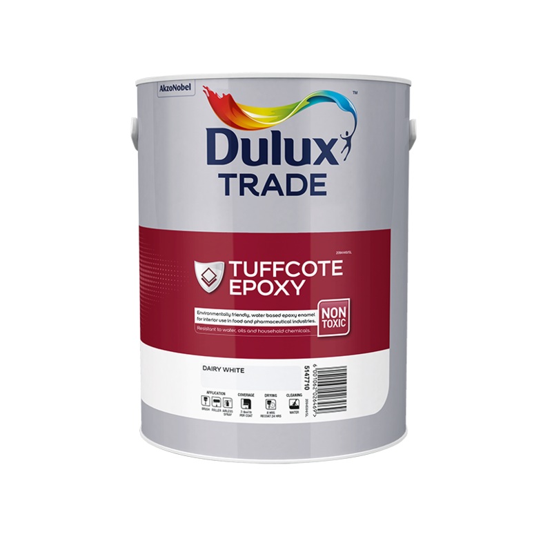 DULUX TRADE TUFFCOTE WB EPOXY DAIRY WHITE WHITE 5L 5147710