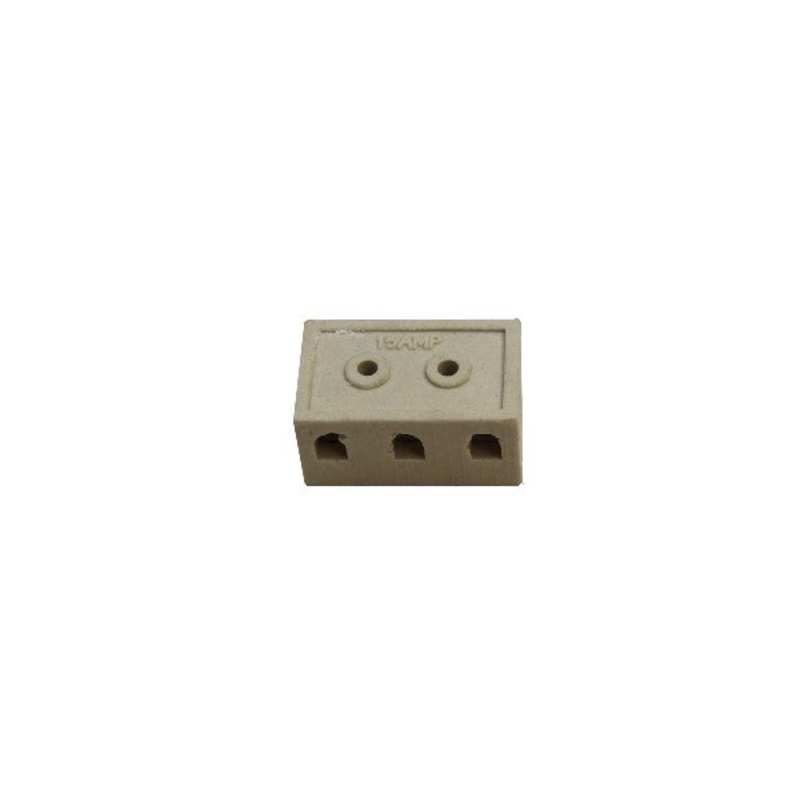 BLOCK CONNECTOR CERAMIC 3WAY 15A