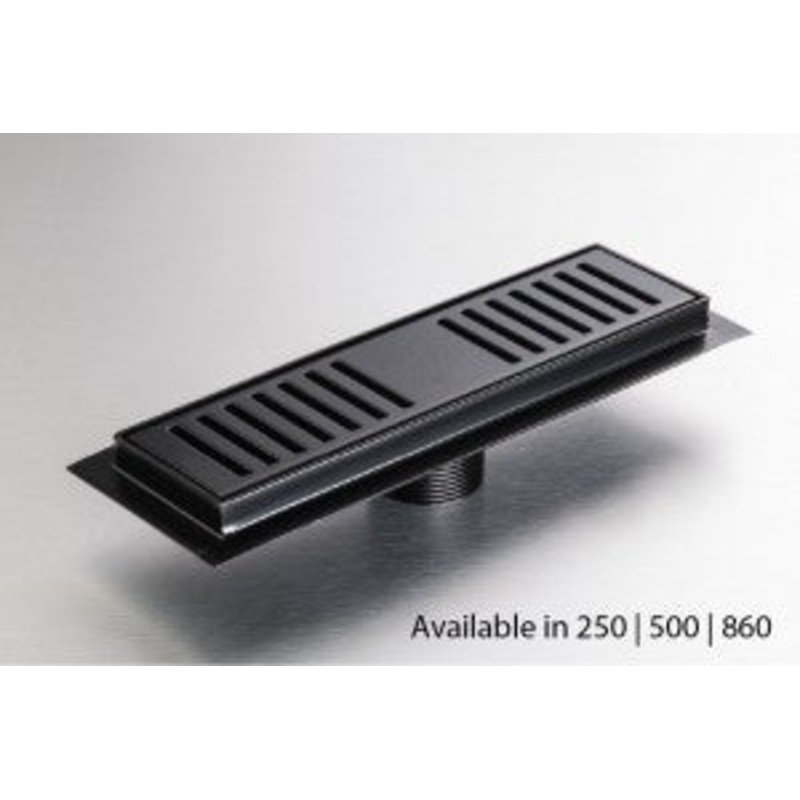 GIO PLUMBING SHOWER CHANNEL STAINLESS STEEL MATT BLACK A1013-250MB