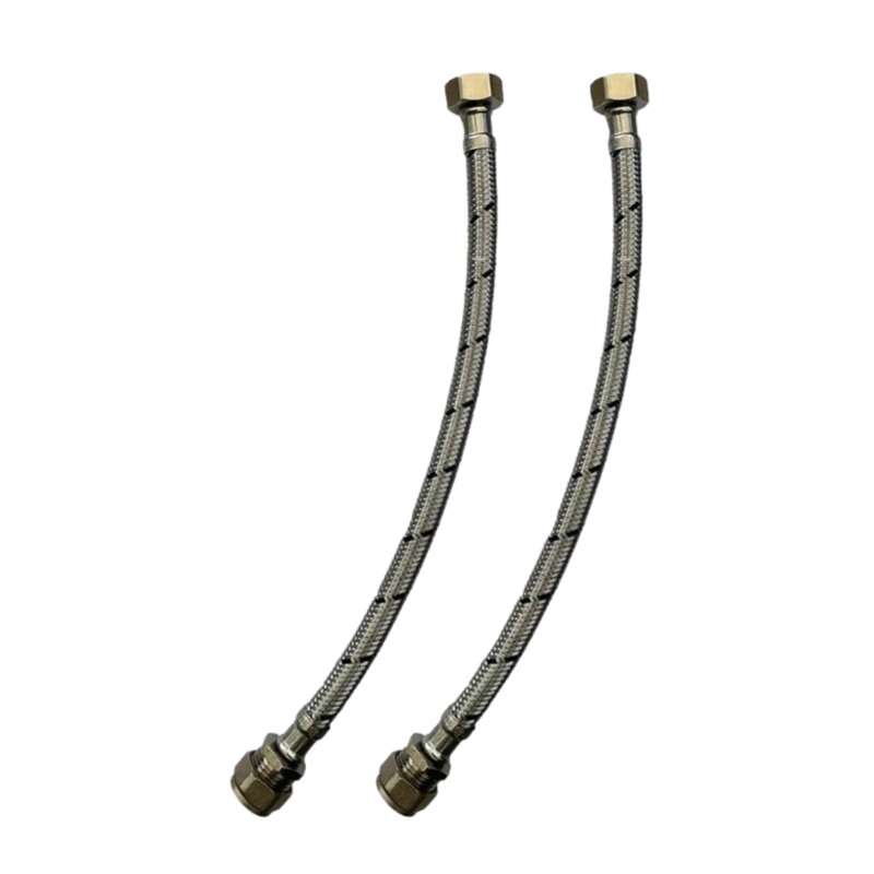 H&C FLEXIBLE CONNECTOR PAIR M10MM X 1/2′ X 450MM HCFBC450SMIX