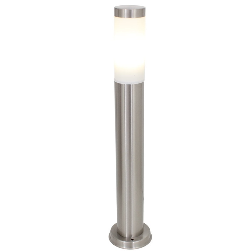 EUROLUX BOLLARD STAINLESS STEEL PLAIN SATIN CHROME O67SS