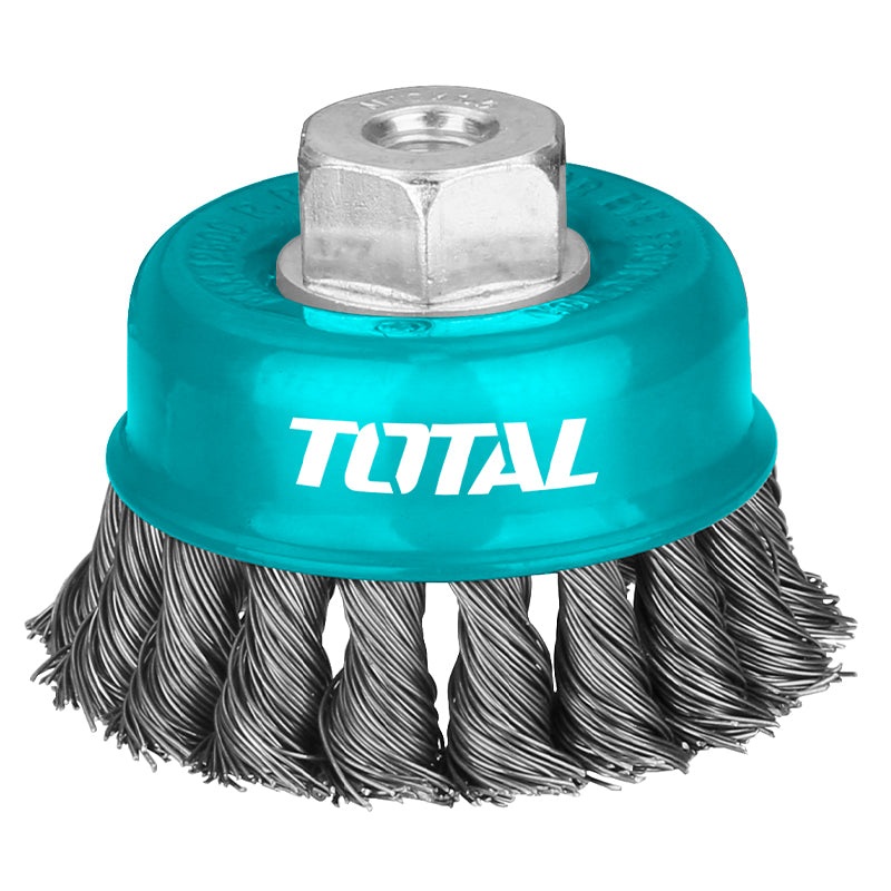 TOTAL WIRE BRUSH CUP TWIST WITH NUT 4 TAC32041
