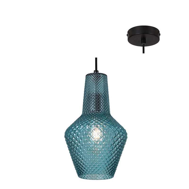 EUROLUX PENDANT AMBER GLASS P796AM 180MM