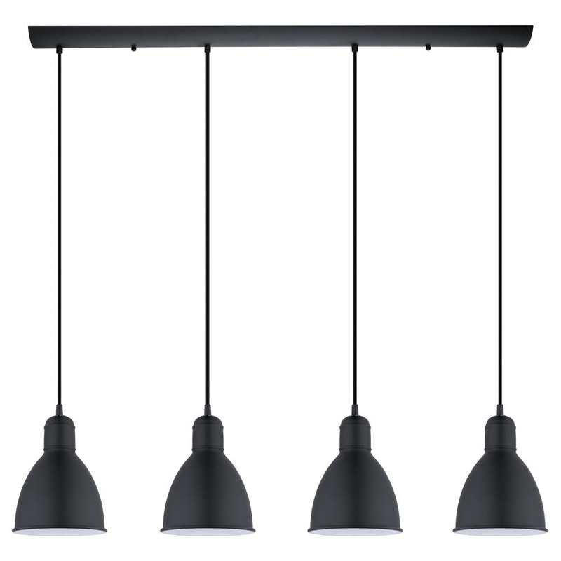 EUROLUX PENDANT PRIDDY 4 LIGHT BLACK P821B 975MM