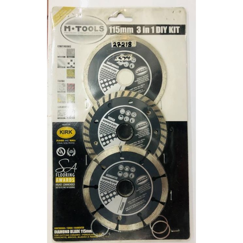 M – TOOLS DIAMOND DISC SET 115MM 4-1/2 MTBD115DIYKIT