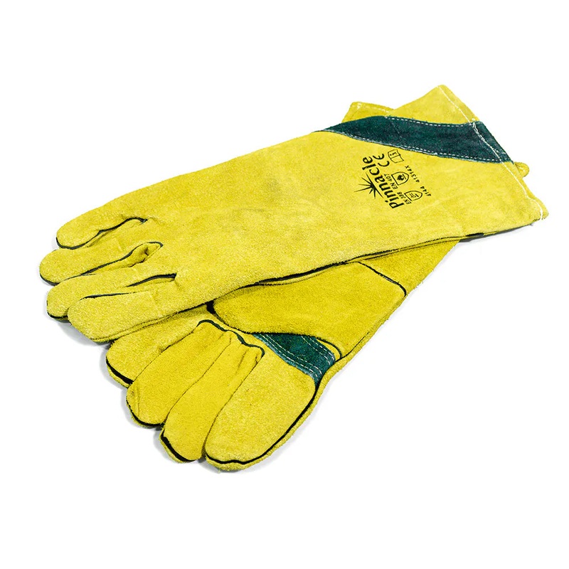 PINNACLE GLOVES WELDING YELLOW & GREEN PALM TEC00752