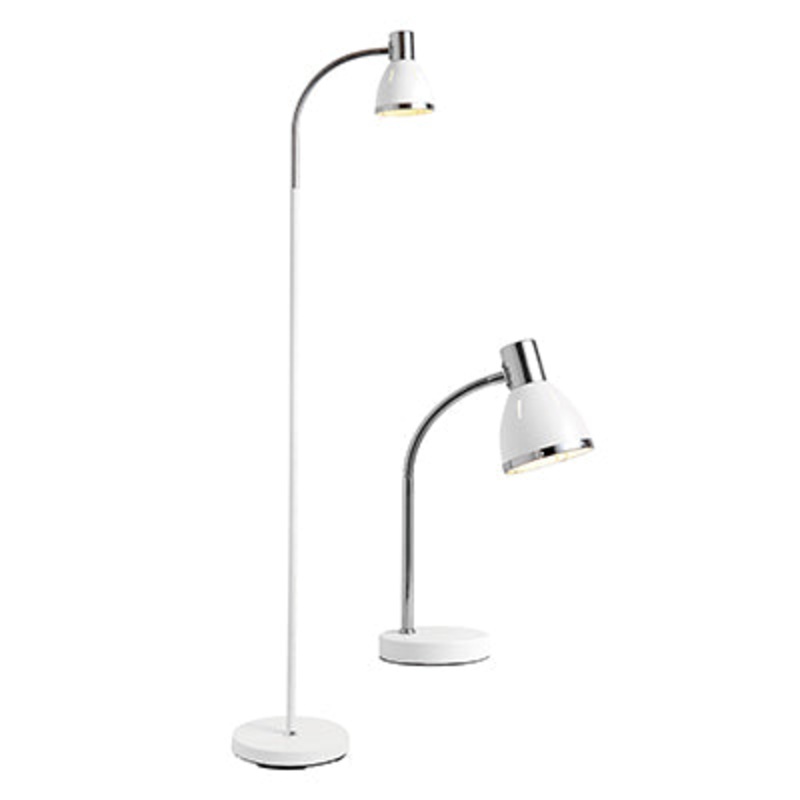 RADIANT LIGHT TWIN PACK FLOOR & TABLE CHROME JF419