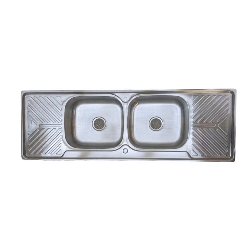 WEK KITCHEN SINK STAINLESS STEEL MATERIAL DOUBLE 1500X500X200 15050 SS304