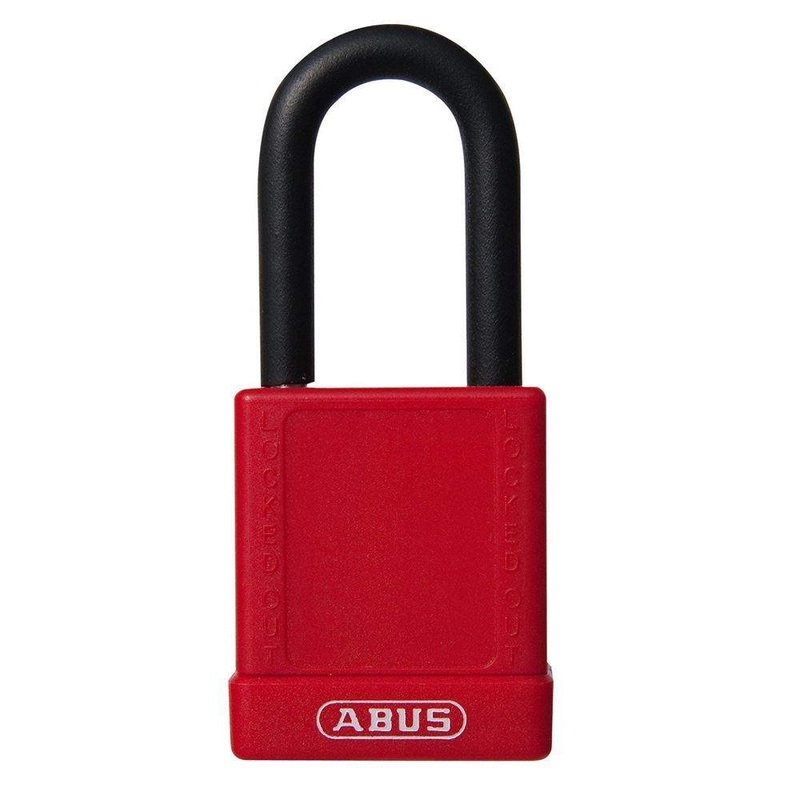 ABUS PADLOCK SAFETY COLOR RED 1-1/2 KEYED INDIVIDUALLY THERMOPLASTIC