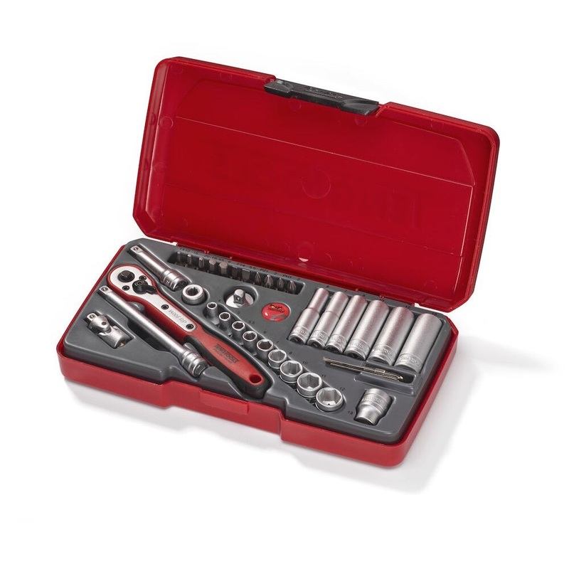 Teng Tools T1436 36 Piece 1/4 Drive Socket Set