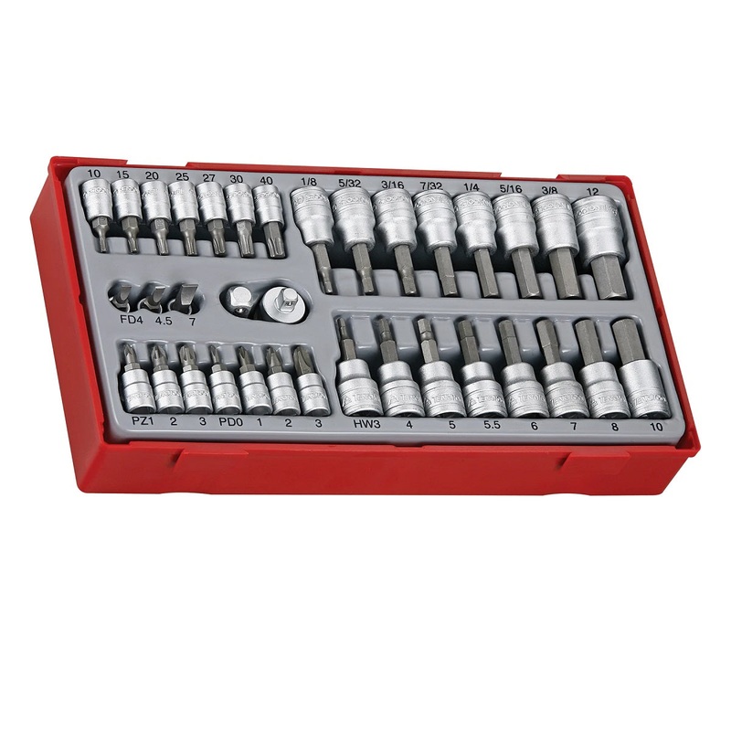 Teng Tools TTBS35 1/4 & 3/8 Drive Bit Socket Set