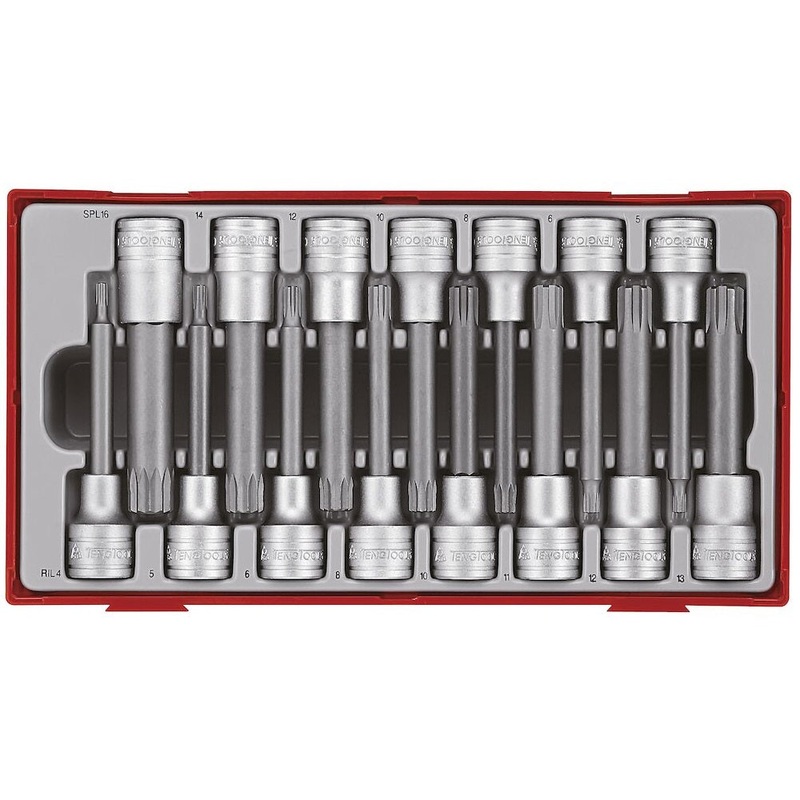 Teng Tools TTRS15 1/2 Drive Ribe & Spline Socket Set
