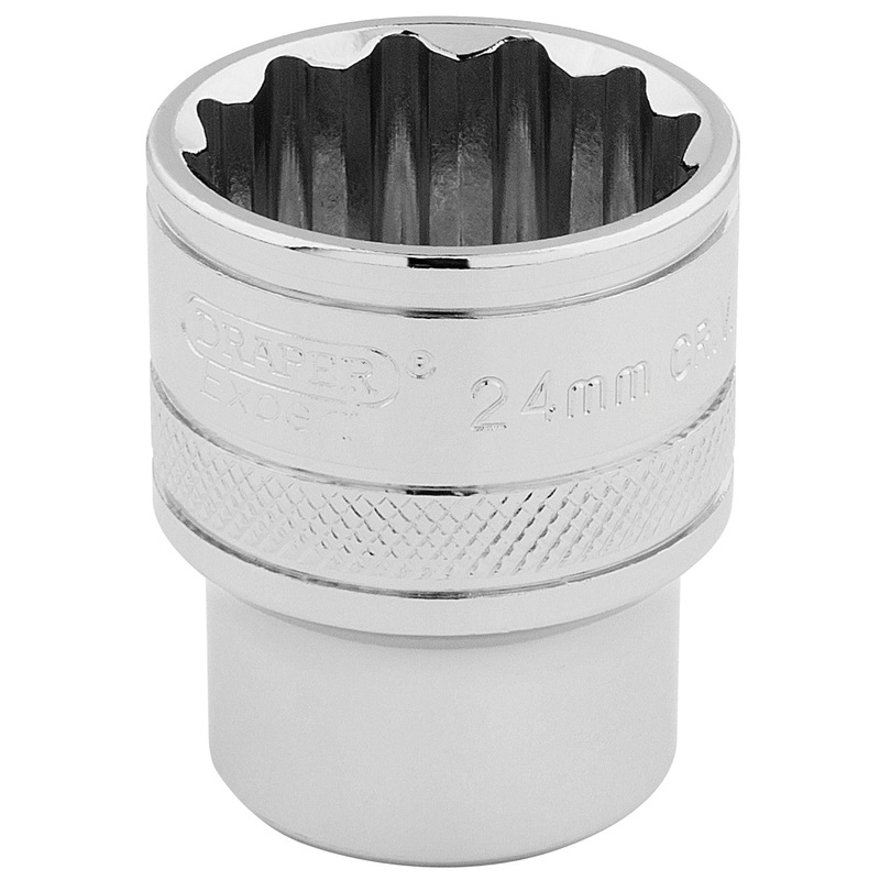 Draper 33372 1/2 Square Drive Hi-Torq174; 12 Point Socket (24mm)