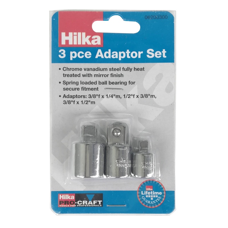 Hilka 3 Piece Adaptor Set Pro Craft