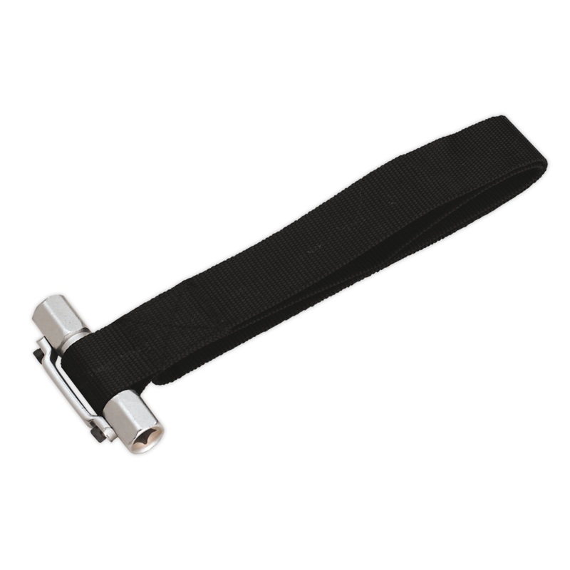 Sealey AK6403 Oil Filter Strap Wrench 300mm Capacity 3/8 & 1/2Sq Drive