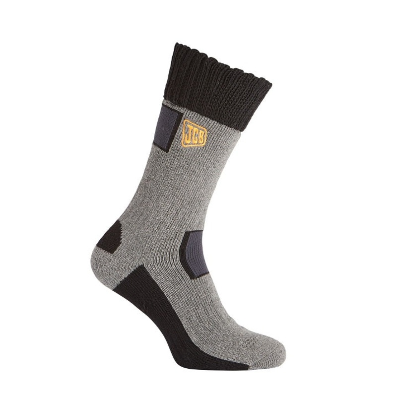 JCB Rigger Boot Socks, Grey|Size 6-8.5|Size 9-12